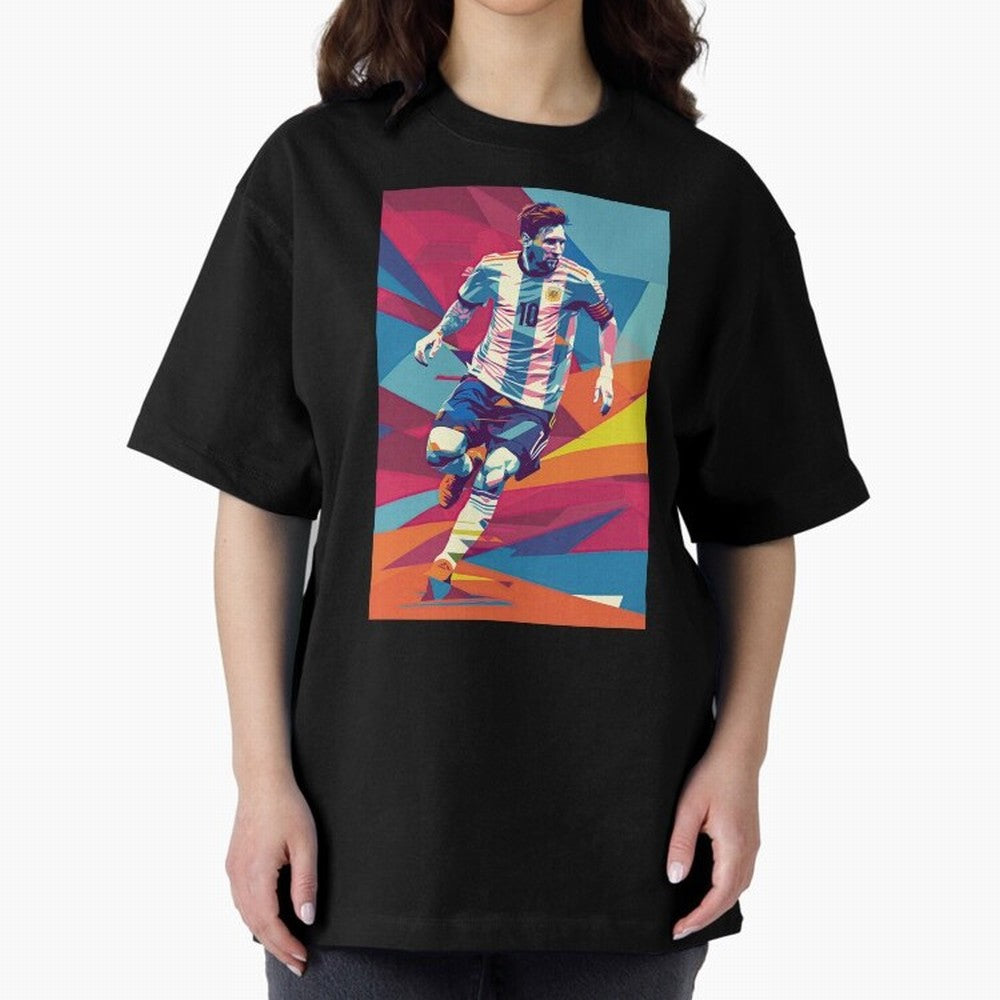 Messi in action Graphic poster design Premium T-Shirt Support Iconic Players in Global Football Passion for FIFA World Cup 2026 Group Stage, Driven by Neymar, England, Champion Mindset, Group Stage Buzz, Knockout Tension and Passionate Fan Culture;