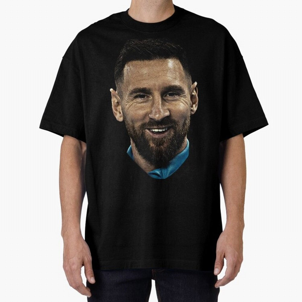 Messi Iconic Smile - Streetwear Style Portrait Premium T-Shirt Get Ready for FIFA World Cup 2026 USA Canada Mexico for Fans of Cristiano Ronaldo, Haaland and CR7 and Spain, Bringing Game Day Rituals, Football Legends, Country Pride and the Road to