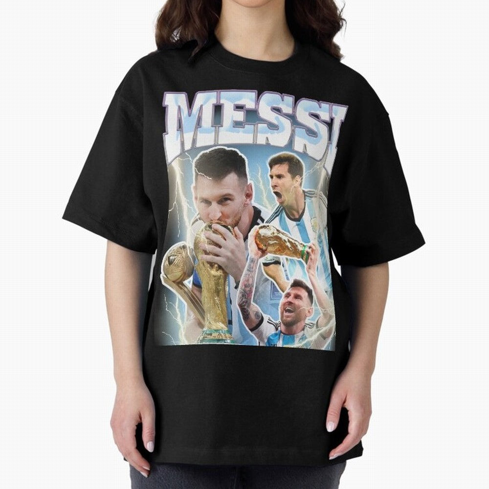 Messi Champion Vintage Retro Design Premium T-Shirt Celebrate Unforgettable Nights in FIFA World Cup 2026 Group Stage Spirit, Highlighting England and Germany, Mbappe and Neymar, Retro Football Energy, Iconic Rivalries, Trophy Chase Drama and