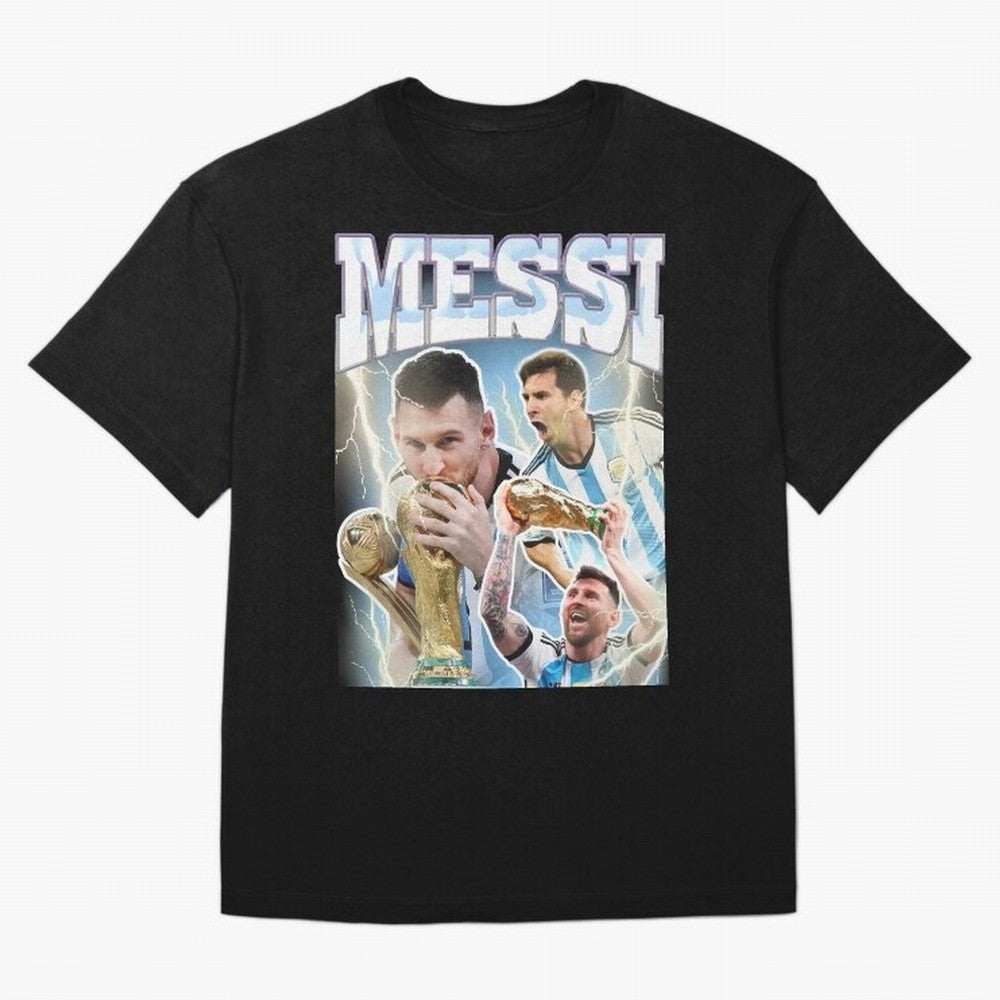 Messi Champion Vintage Retro Design Premium T-Shirt Celebrate Unforgettable Nights in FIFA World Cup 2026 Group Stage Spirit, Highlighting England and Germany, Mbappe and Neymar, Retro Football Energy, Iconic Rivalries, Trophy Chase Drama and