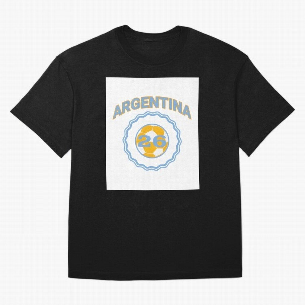 Argentina 2026 world cup soccer badge Premium T-Shirt Share the Excitement of FIFA World Cup 2026 for Fans of Messi, CR7 and Mbappe and Spain and Netherlands, Bringing Sports Nostalgia, International Competition, Famous Players and Unforgettable