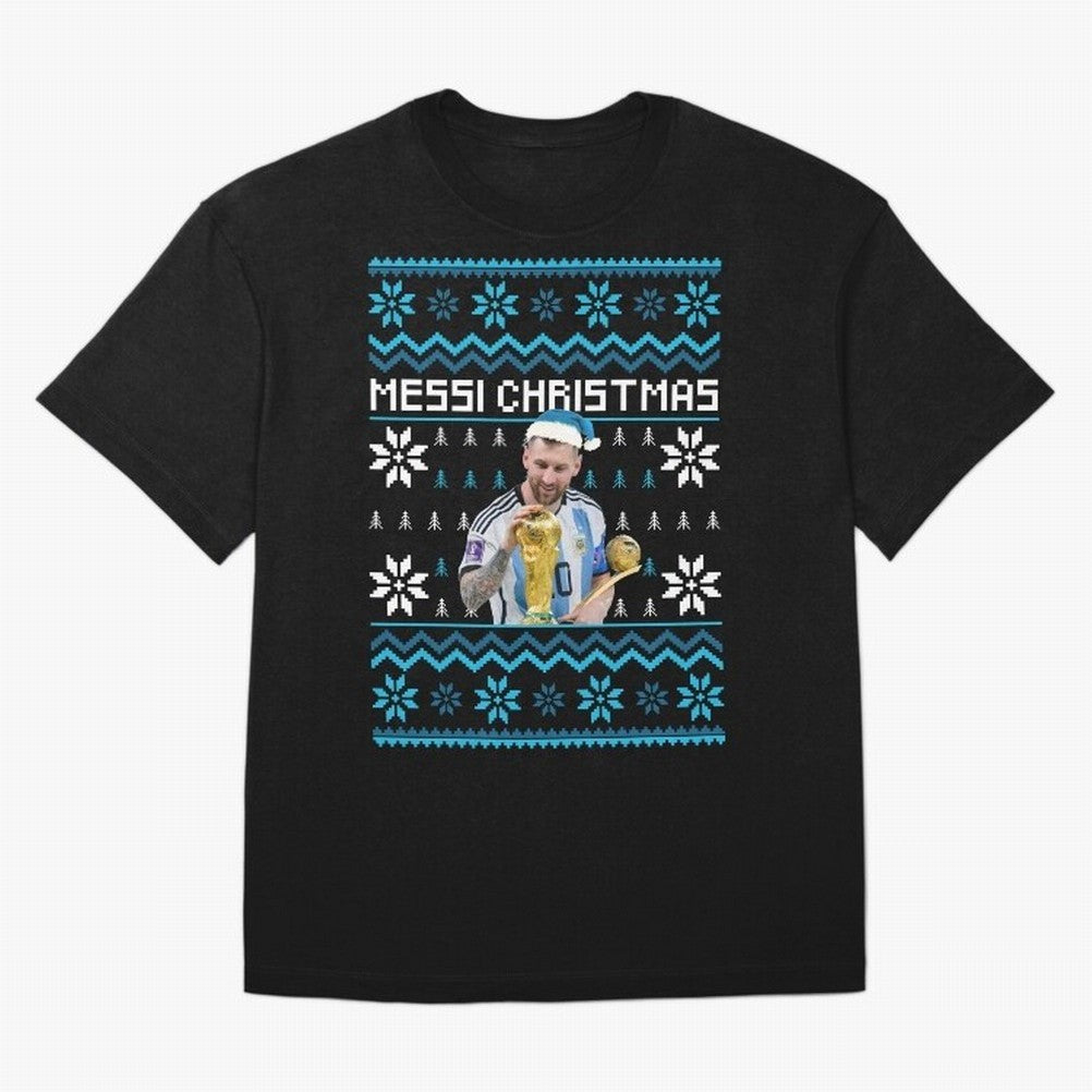Leo Messi Christmas Ugly Sweater Design Classic T-Shirt Celebrate Soccer Greatness during FIFA World Cup 2026 USA Canada Mexico Spirit, Inspired by England, Messi, CR7 and Mbappe, Stadium Chants, National Pride, Trophy Dreams and Unforgettable