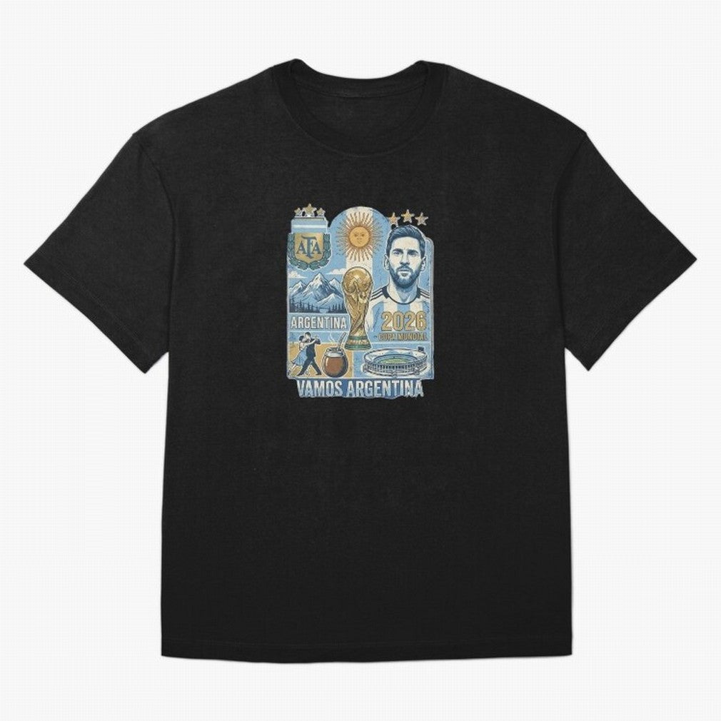 Argentina 2026 ¨C Copa Mundial Spirit Classic T-Shirt Represent Fans Who Live for FIFA World Cup 2026 Group Stage Spirit, Featuring England and Germany, Messi, CR7 and Mbappe, Stadium Memories, Football Loyalty, International Chants and