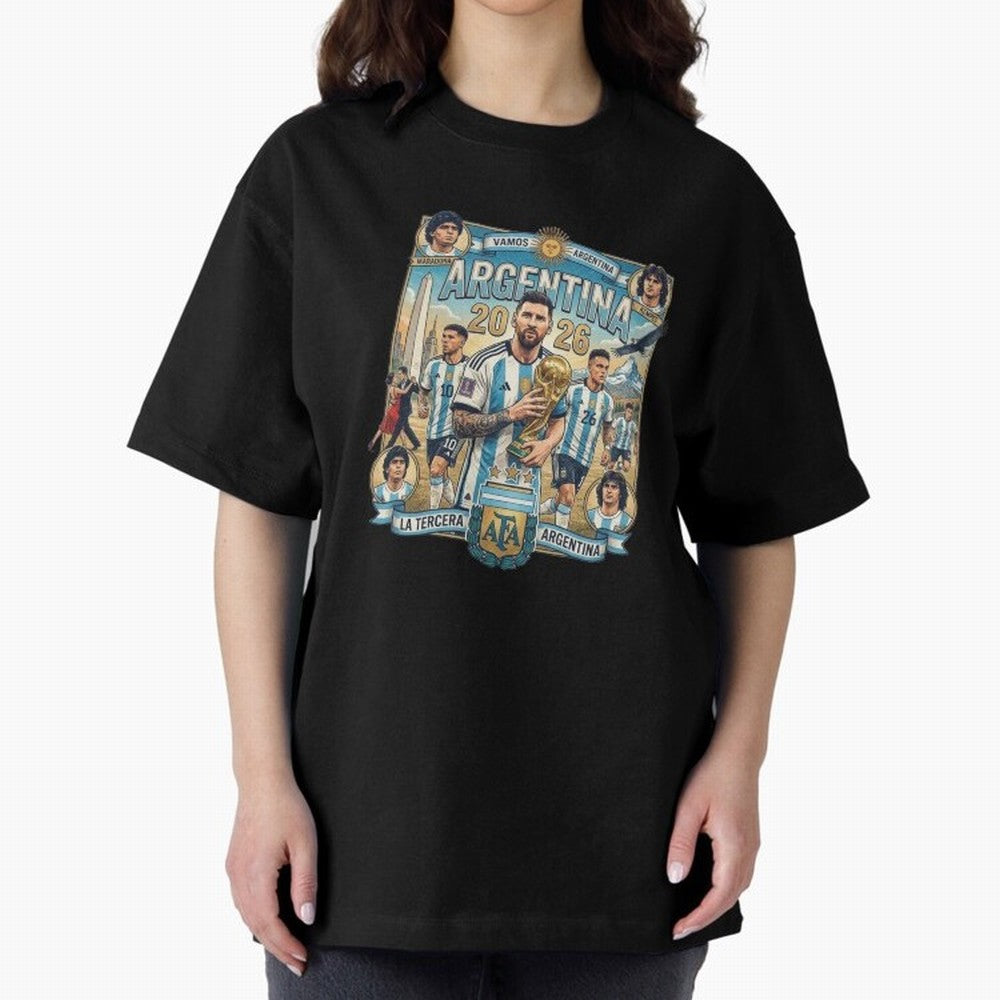 Argentina 2026 ¨C Copa Mundial Spirit Classic T-Shirt Carry National Pride through the FIFA World Cup 2026 USA Canada Mexico Journey through Mbappe Highlights, Argentina Pride, Global Supporter Spirit, Legendary Goals, National Colors and