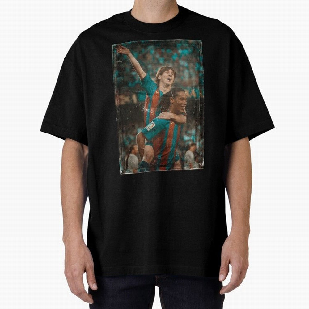 Messi and Ronaldinho Celebration Classic T-Shirt Live for the Drama of Match Day Hype around FIFA World Cup 2026, Neymar, Haaland and Cristiano Ronaldo, Spain and Netherlands, Classic Soccer Heritage, Championship Pressure, Fan Loyalty and