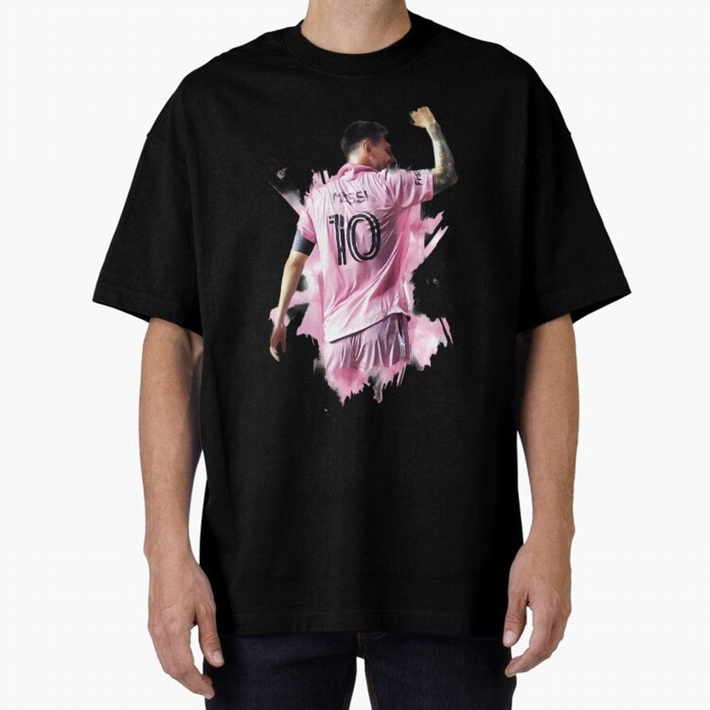 Messi Inter Miami Celebration Art ¨C Football Legend in Pink Jersey Classic T-Shirt Treasure Global Football Passion for FIFA World Cup 2026 USA Canada Mexico, Inspired by Mbappe, Argentina, Stadium Chants, National Pride, Trophy Dreams and