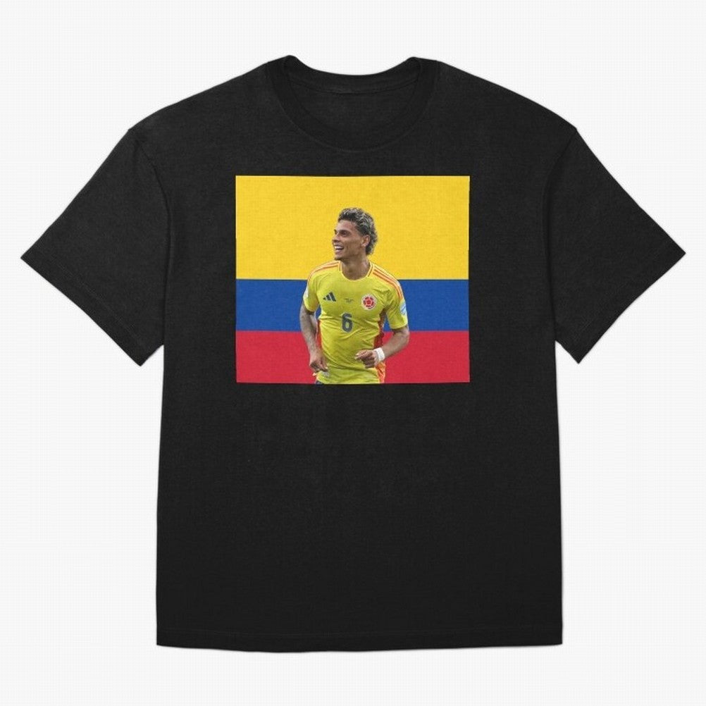 Richard Rios Colombian Flag Oversized T-Shirt Spotlight the FIFA World Cup 2026 USA Canada Mexico Journey through Messi and Cristiano Ronaldo Highlights, Brazil Pride, Goal Celebration Energy, Supporter Heritage, Football Icons and Worldwide