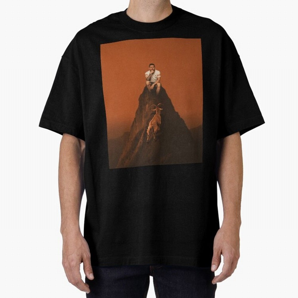 Goat messi football sunset Oversized T-Shirt Join the Global Buzz around the FIFA World Cup 2026 Group Stage Journey through Neymar, Haaland and Cristiano Ronaldo Highlights, Portugal Pride, Stadium Chants, National Pride, Trophy Dreams and