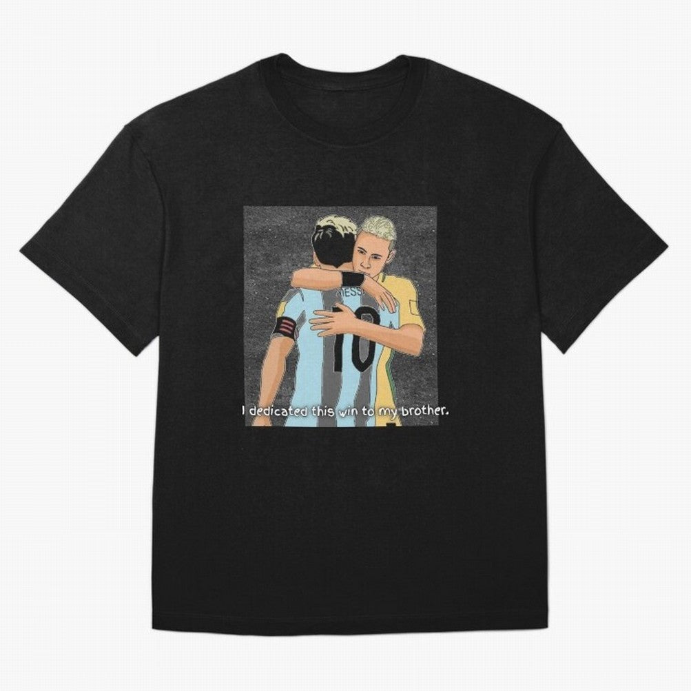 Messi and Neymar Classic T-Shirt Celebrate the Road through FIFA World Cup 2026 Group Stage Spirit, Highlighting England, Mbappe and Neymar, Football Festival Excitement, Trophy Ambitions, Country Rivalries and Star Player Buzz; Great for Watch