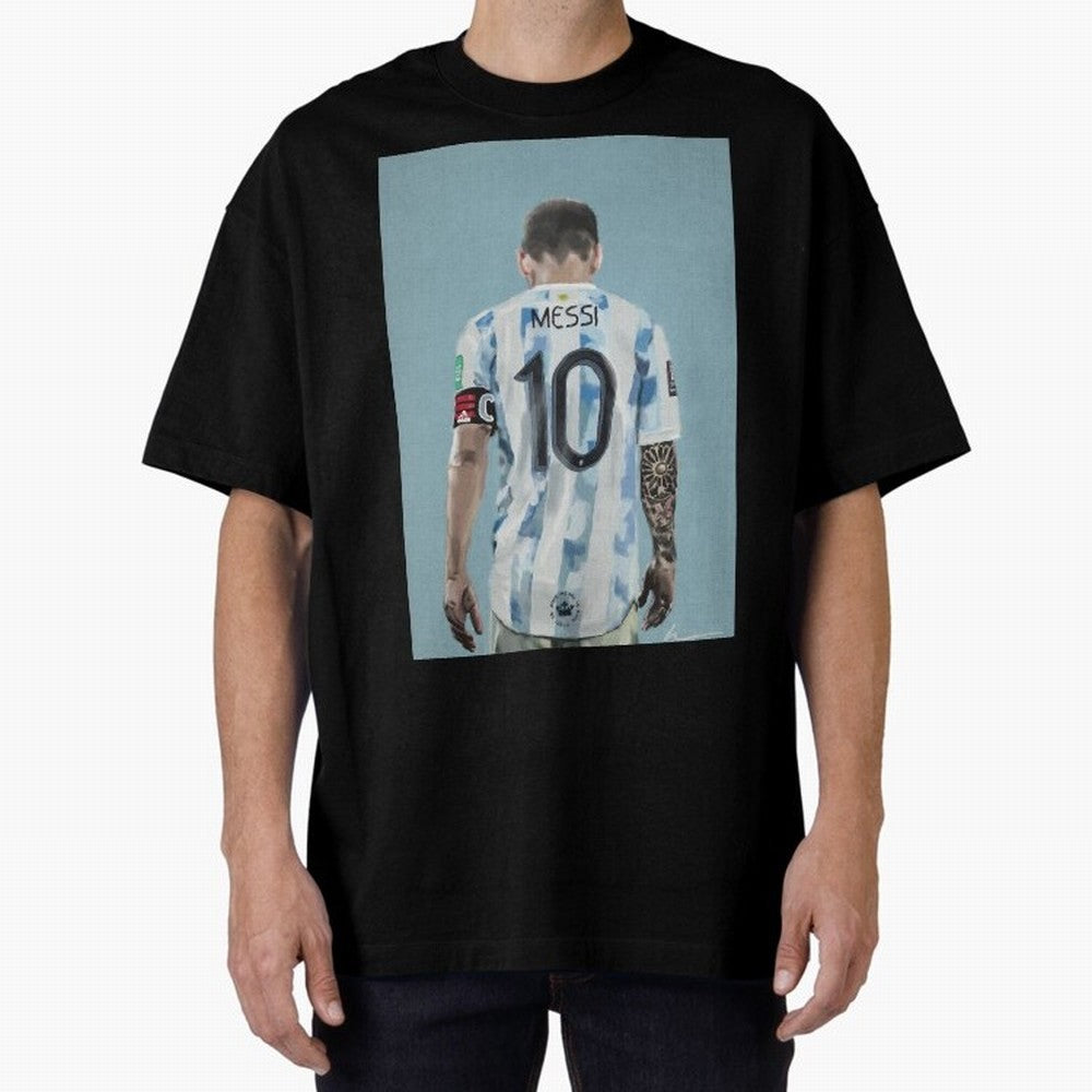Portrait painting of Lionel Messi of Inter Miami and Argentina Classic T-Shirt Show Up for the Glory of Match Day Hype around FIFA World Cup 2026 Group Stage, Neymar, Portugal, Spain and Germany, Goal Celebration Energy, Supporter Heritage,