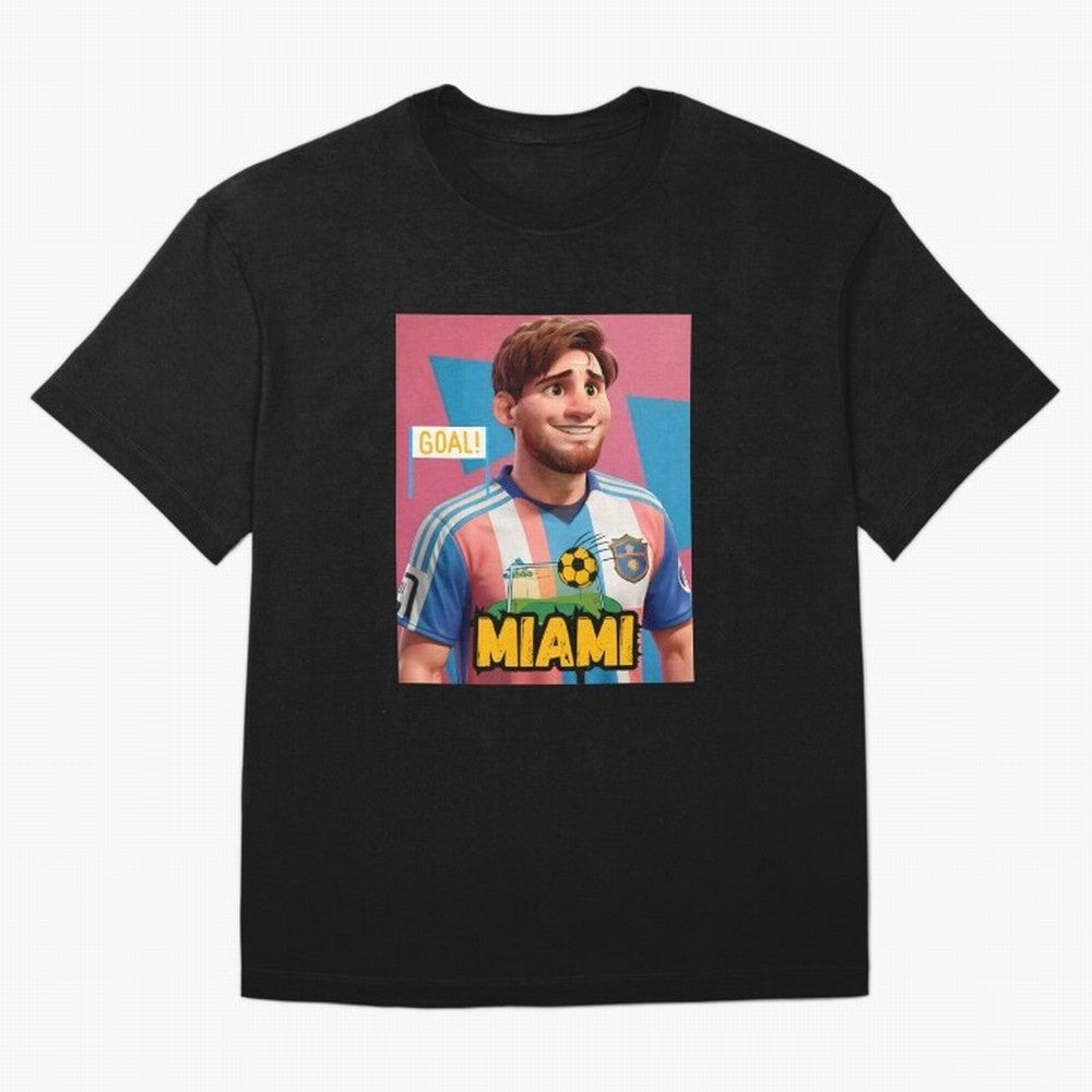 Messi FC Inter Miami Vintage T-shirt, Vintage Messi Football T Shirt, Vintage Soccer Sport Unisex Graphic Tee Classic T-Shirt Cheer for FIFA World Cup 2026 Group Stage Spirit, Inspired by Argentina, France and Brazil, Haaland and Mbappe, Classic