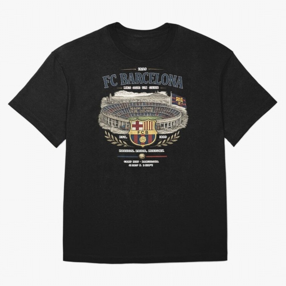 FC Barcelona Vintage Football Streetwear Oversized T-Shirt Share the Excitement of Match Day Hype around FIFA World Cup 2026 USA Canada Mexico, Mbappe, England, Retro Football Energy, Iconic Rivalries, Trophy Chase Drama and Stadium Atmosphere;