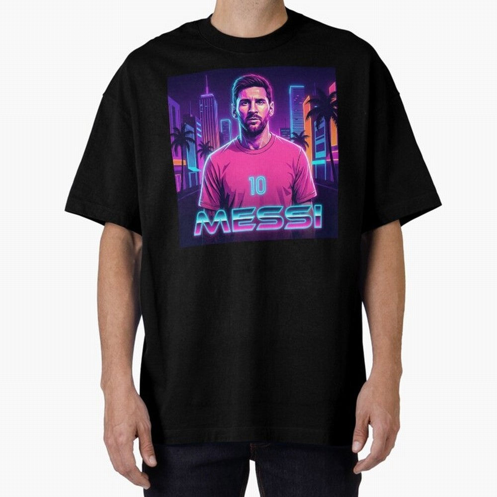 Inter Miami? Football Legend Messi Cyberpunk Retro Futurist Design (Version 4) Classic T-Shirt Remember FIFA World Cup 2026 USA Canada Mexico Filled with Mbappe and Neymar, Spain and Netherlands Energy, Match Day Excitement, Supporter Culture,