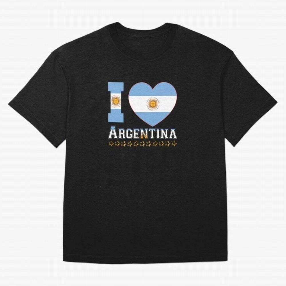 I love Argentina Classic T-Shirt Remember Iconic Moments from Match Day Hype around FIFA World Cup 2026 Group Stage, Messi, Neymar and Mbappe, Spain, Worldwide Fan Energy, Dramatic Goals, Stadium Lights and Championship Celebrations; Ideal for Fans