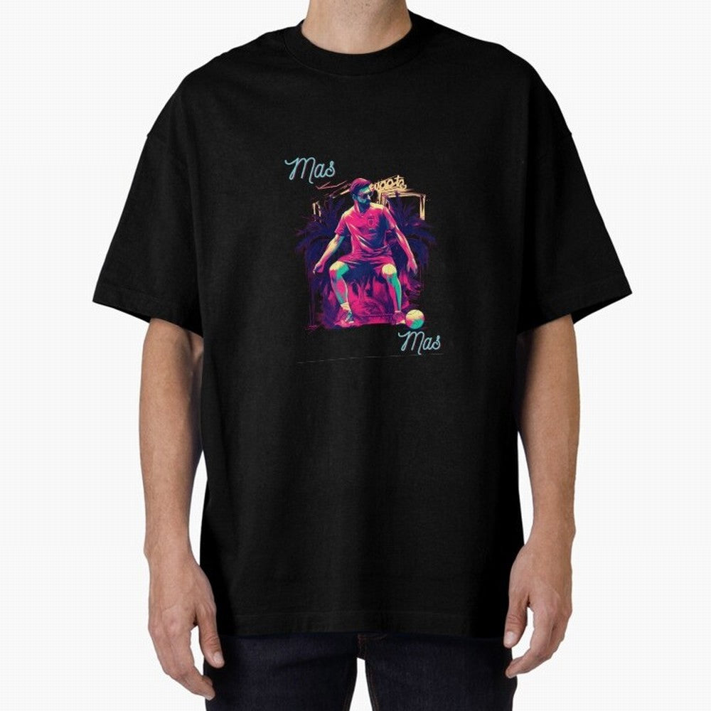 Messi Mas Messi Oversized T-Shirt Turn Up for FIFA World Cup 2026 Highlighting Mbappe, Spain Energy, Tournament Hype, Historic Matchups, Family Viewing Parties and Global Sports Pride; Created for Match Day Parties, Soccer Gifts, Fan Photos, Travel