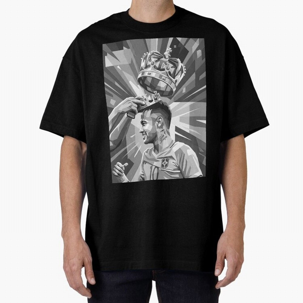 Neymar Grayscale Classic T-Shirt Follow Every Goal of Match Day Hype around FIFA World Cup 2026 USA Canada Mexico, Mbappe, Portugal, Match Day Excitement, Supporter Culture, Golden Goals and Global Football Passion; Perfect for People Who Love