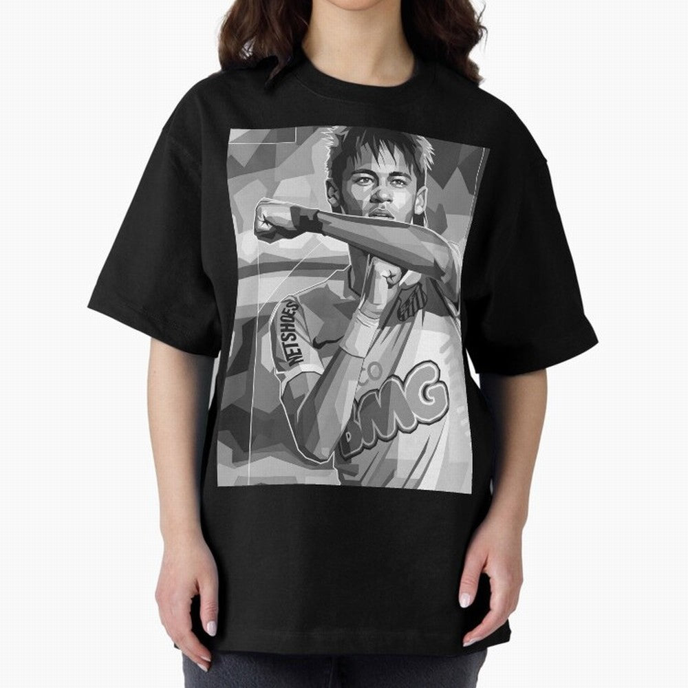 Neymar Grayscale Classic T-Shirt Treasure Global Football Passion for FIFA World Cup 2026, Driven by Messi, CR7 and Mbappe, Spain and Netherlands, Worldwide Fan Energy, Dramatic Goals, Stadium Lights and Championship Celebrations; Great for Watch