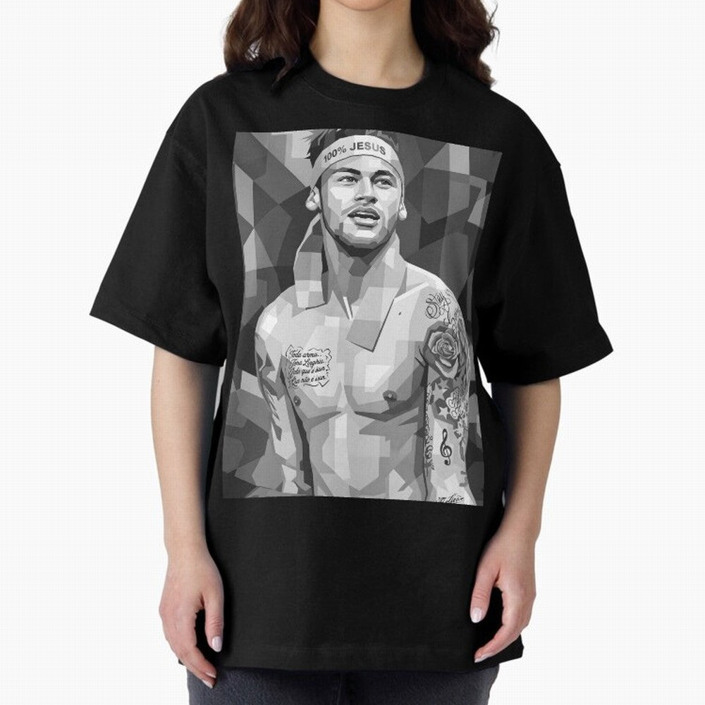 Neymar Grayscale Classic T-Shirt Live the Energy of Global Football Passion for FIFA World Cup 2026 Group Stage, Celebrating Messi, Neymar and Mbappe, Brazil, Portugal and Argentina, Football Festival Excitement, Trophy Ambitions, Country Rivalries