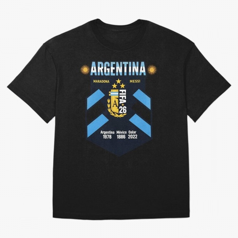 Argentina Football Champions Legacy Badge Design Active T-Shirt Turn Up for FIFA World Cup 2026 USA Canada Mexico Featuring Cristiano Ronaldo, France and Portugal Energy, Supporter Pride, Iconic Celebrations, Legendary Names and Global Match Day