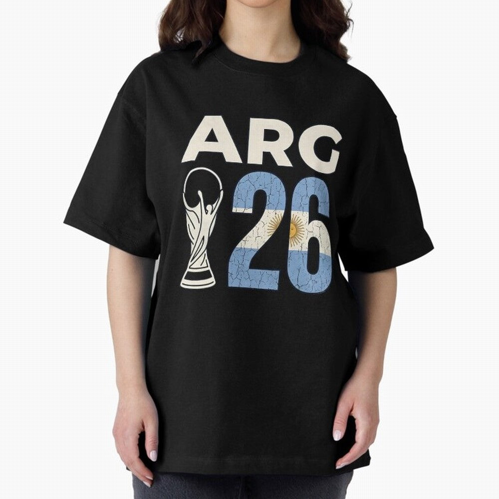 Argentina Football World Cup 2026 - Vintage Arg 26 Flag Design Essential T-Shirt Support FIFA World Cup 2026 Group Stage with Messi, Neymar and Mbappe, England Energy, Champion Mindset, Group Stage Buzz, Knockout Tension and Passionate Fan Culture;
