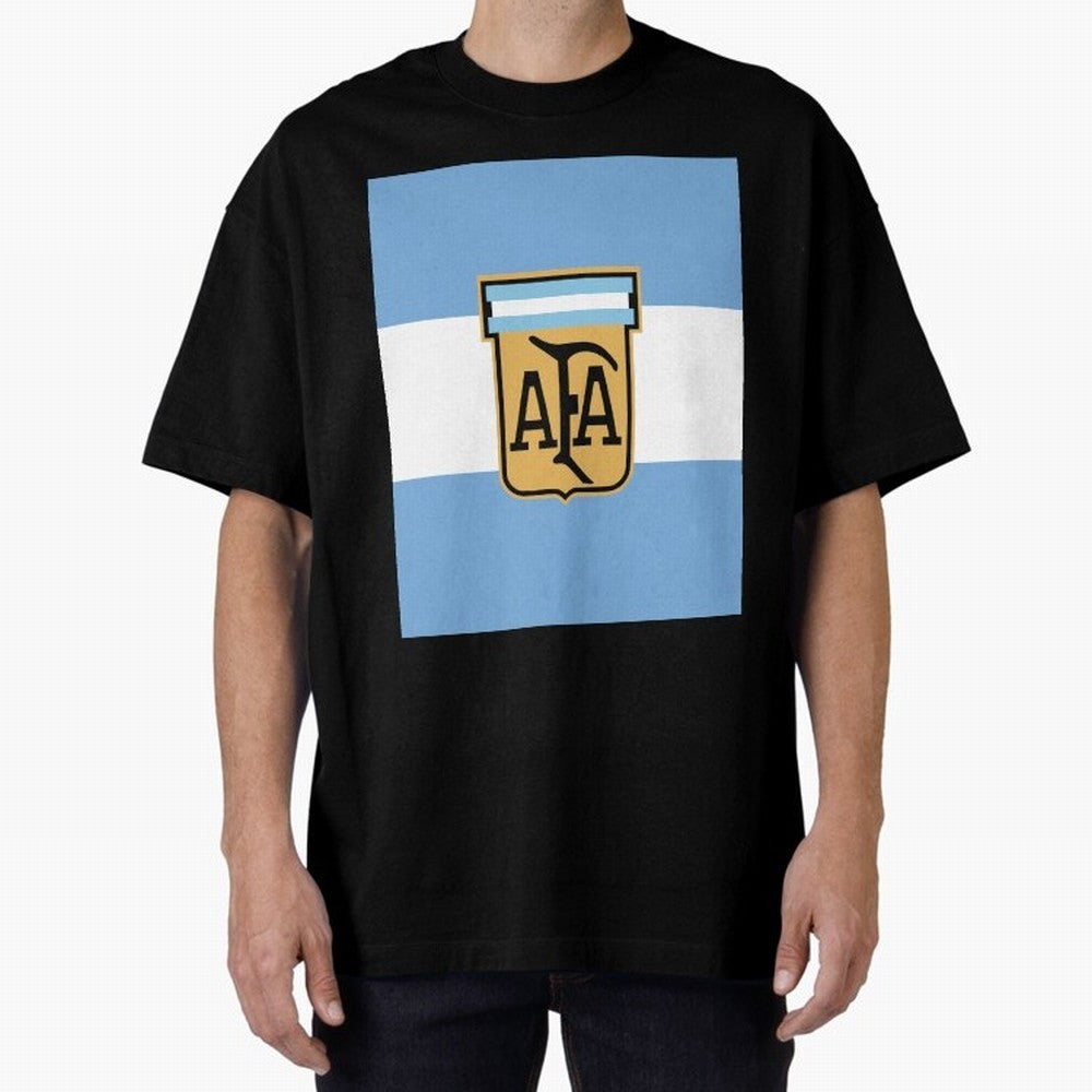 Argentina | 2026 World Cup Fan Apparel Oversized T-Shirt Honor the Beautiful Game during FIFA World Cup 2026 for Fans of Messi and England, France and Netherlands, Bringing Sports Nostalgia, International Competition, Famous Players and