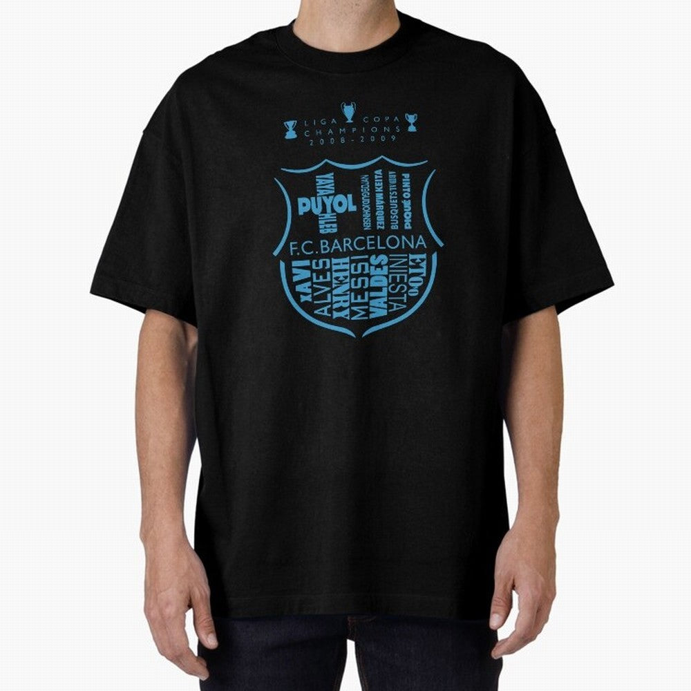 FC Barcelona three-time champion Oversized T-Shirt Celebrate the Biggest Stage of the FIFA World Cup 2026 USA Canada Mexico Journey through Haaland Highlights, Argentina and Brazil Pride, Championship Spirit, Famous Goals, Roaring Crowds and