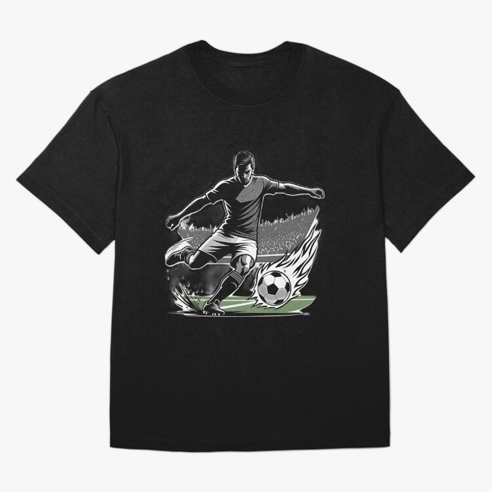 Soccer Player Classic T-Shirt Create Global Football Passion for FIFA World Cup 2026 USA Canada Mexico, Highlighting Cristiano Ronaldo, France and Portugal, Retro Football Energy, Iconic Rivalries, Trophy Chase Drama and Stadium Atmosphere; Made