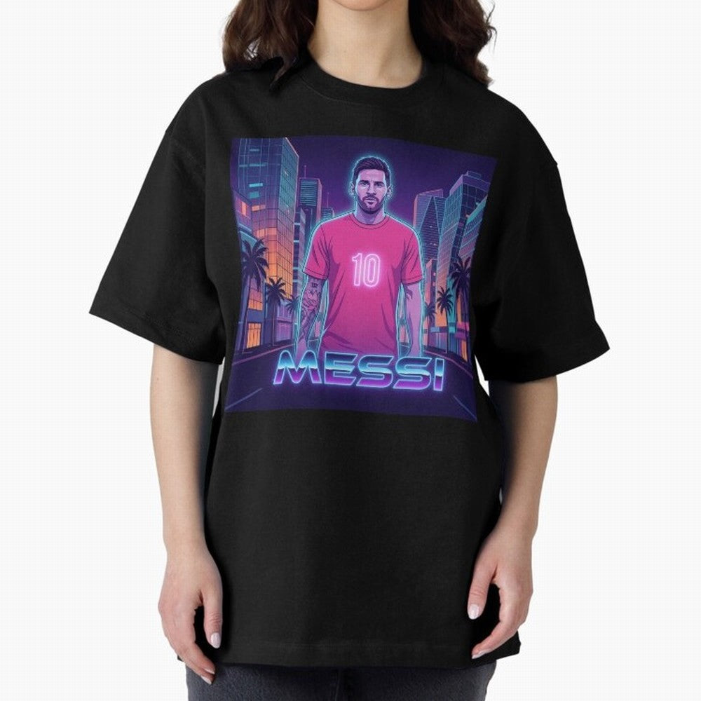 Inter Miami Football Legend Messi Cyberpunk Retro Futurist Design Classic T-Shirt Wear the Spirit of Global Football Passion for FIFA World Cup 2026, Built around Mbappe, Portugal, Retro Football Energy, Iconic Rivalries, Trophy Chase Drama and