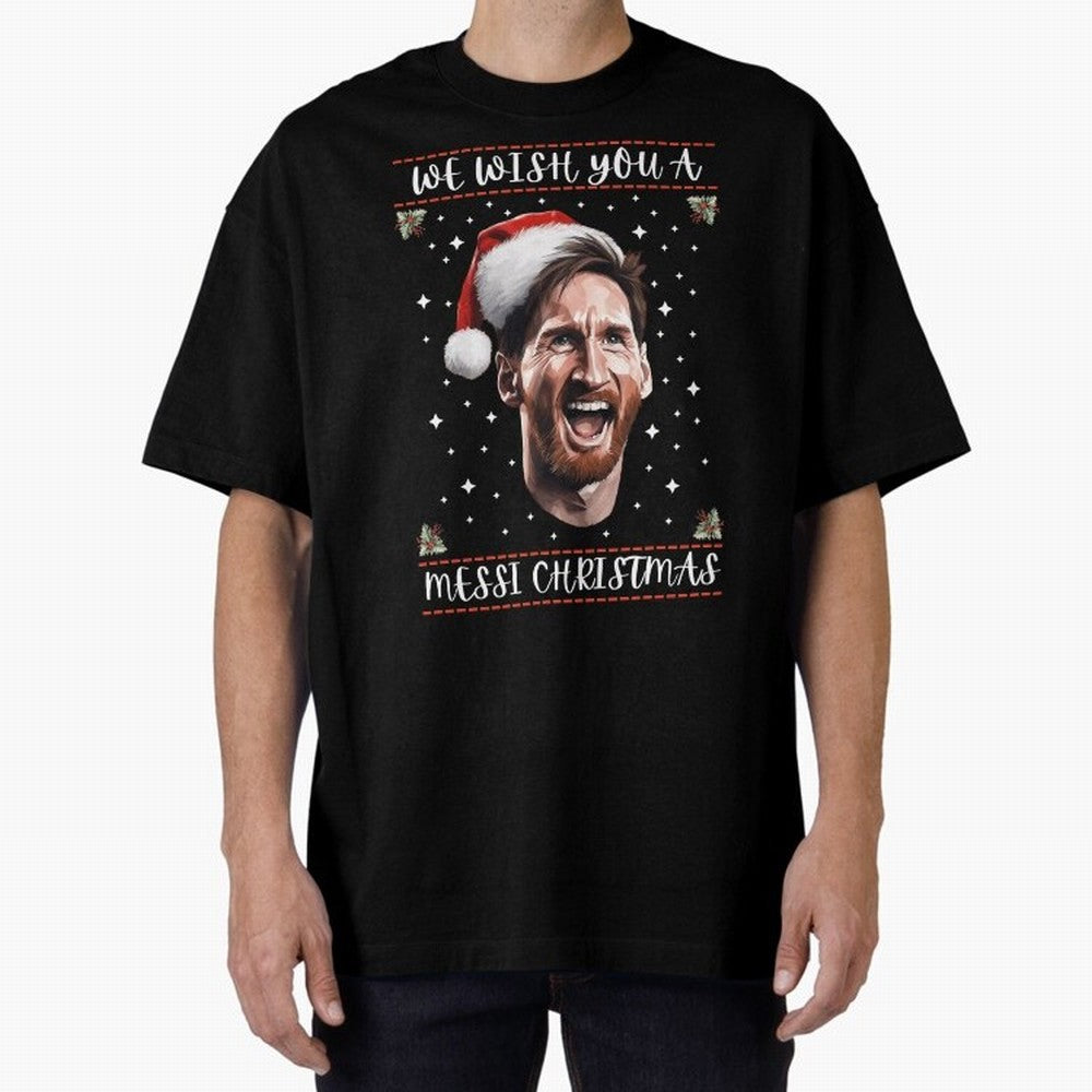 Messi Christmas Funny Football Holiday Classic T-Shirt Capture Global Football Passion for FIFA World Cup 2026, with Mbappe and Neymar, England and Germany, Supporter Pride, Iconic Celebrations, Legendary Names and Global Match Day Energy; Perfect