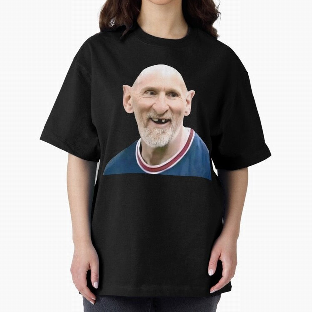 Old and Bald Messi Football Meme Oversized T-Shirt Enjoy the Biggest Football Party of Global Football Passion for FIFA World Cup 2026 USA Canada Mexico, Filled with Messi, Neymar and Mbappe, Germany, Vintage Soccer Flavor, Modern Football Stars,