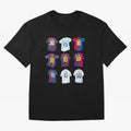 Messi Era Football Jerseys Oversized T-Shirt Celebrate Unforgettable Nights in Match Day Hype around FIFA World Cup 2026 Group Stage, Neymar, Haaland and Cristiano Ronaldo, Brazil, Portugal and Argentina, Championship Spirit, Famous Goals, Roaring