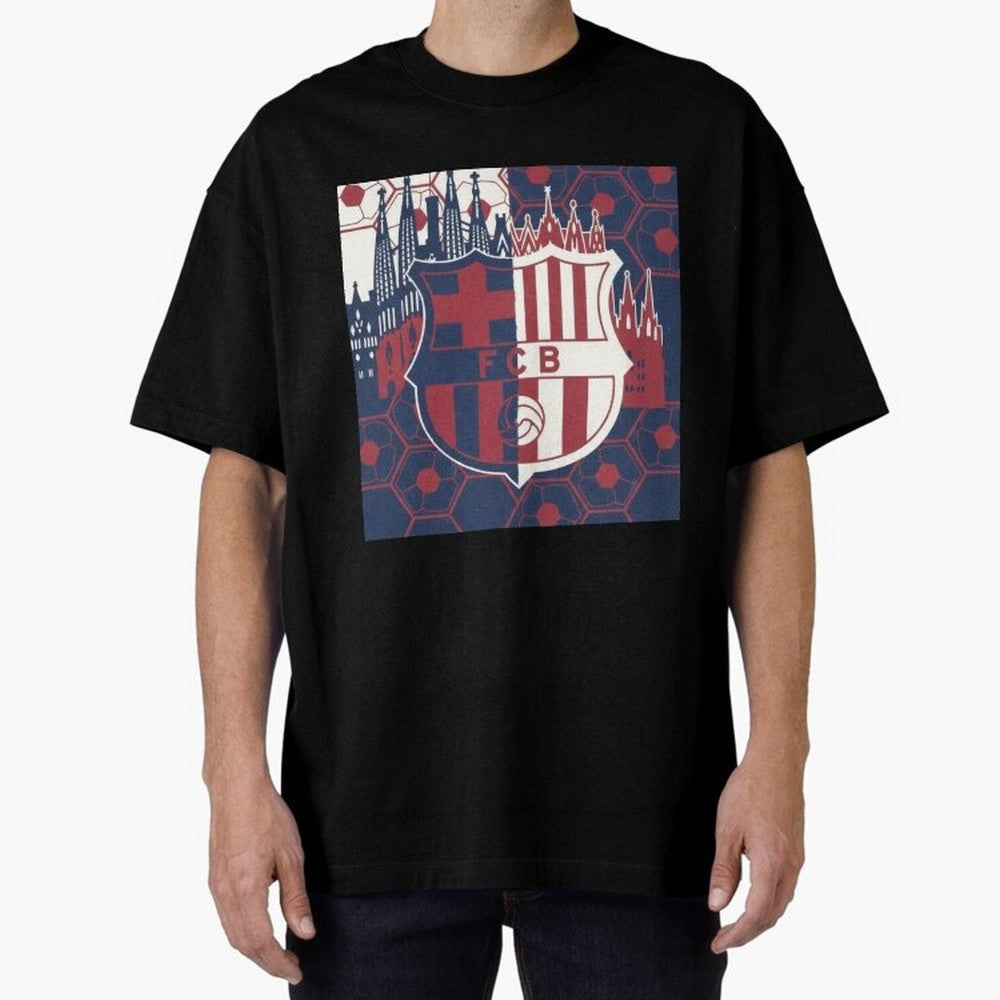 Barcelona - Football Fan Design Classic T-Shirt Remember Iconic Moments from Match Day Hype around FIFA World Cup 2026 USA Canada Mexico, Messi, CR7 and Mbappe, Spain, Championship Spirit, Famous Goals, Roaring Crowds and International Football