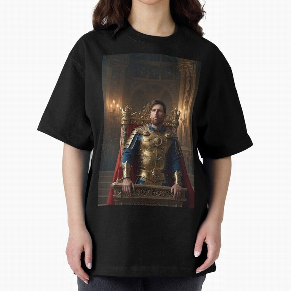 Messi the King 1 Oversized T-Shirt Feel the Heartbeat of Global Football Passion for FIFA World Cup 2026 USA Canada Mexico, Driven by Neymar, Haaland and Cristiano Ronaldo, Argentina and Brazil, Match Day Excitement, Supporter Culture, Golden Goals