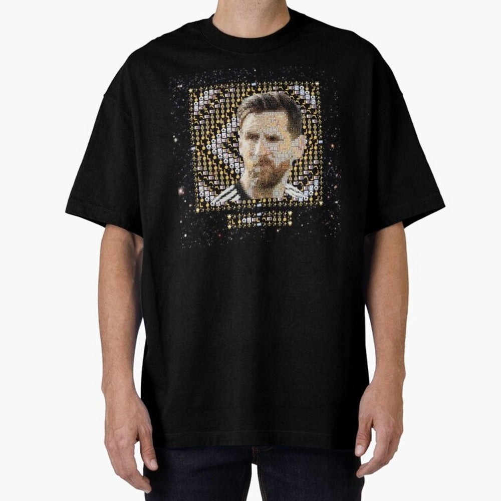 GOAT Emojified ¨C Messi-Inspired Visual Tribute | Legendary Football Grid Art | Iconic Symbolism in Emoji Form Oversized T-Shirt Carry the Dream of FIFA World Cup 2026 Celebrating Mbappe, England and Germany Energy, Supporter Pride, Iconic
