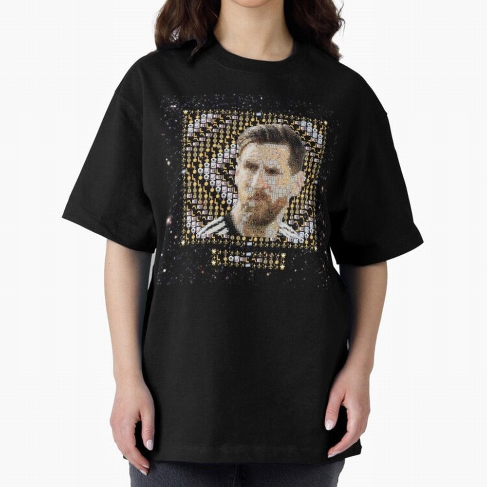 GOAT Emojified ¨C Messi-Inspired Visual Tribute | Legendary Football Grid Art | Iconic Symbolism in Emoji Form Oversized T-Shirt Carry the Dream of FIFA World Cup 2026 Celebrating Mbappe, England and Germany Energy, Supporter Pride, Iconic