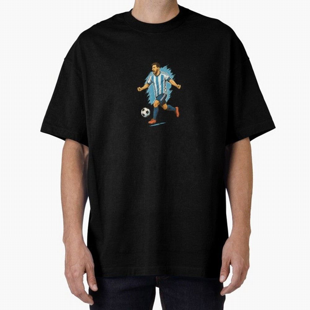 Dynamic Soccer Player Illustration ¨C High-Energy Football Art Classic T-Shirt Fuel Your Fan Pride for Global Football Passion for FIFA World Cup 2026 Group Stage, Driven by CR7, Portugal, Spain and Germany, Football History, Final Match Energy,