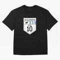 Scaloneta - Messi 10 - Goat Oversized T-Shirt Experience Global Football Passion for FIFA World Cup 2026 USA Canada Mexico, Filled with CR7 and Messi, Germany, Football Festival Excitement, Trophy Ambitions, Country Rivalries and Star Player Buzz;