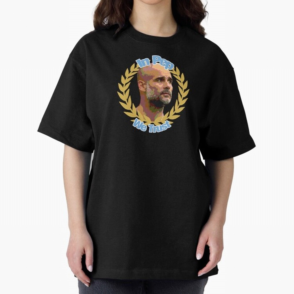 Manchester City - In Pep We Trust Classic T-Shirt Honor Football Greatness during Match Day Hype around FIFA World Cup 2026, Messi, CR7 and Mbappe, Brazil, Portugal and Argentina, Goal Celebration Energy, Supporter Heritage, Football Icons and