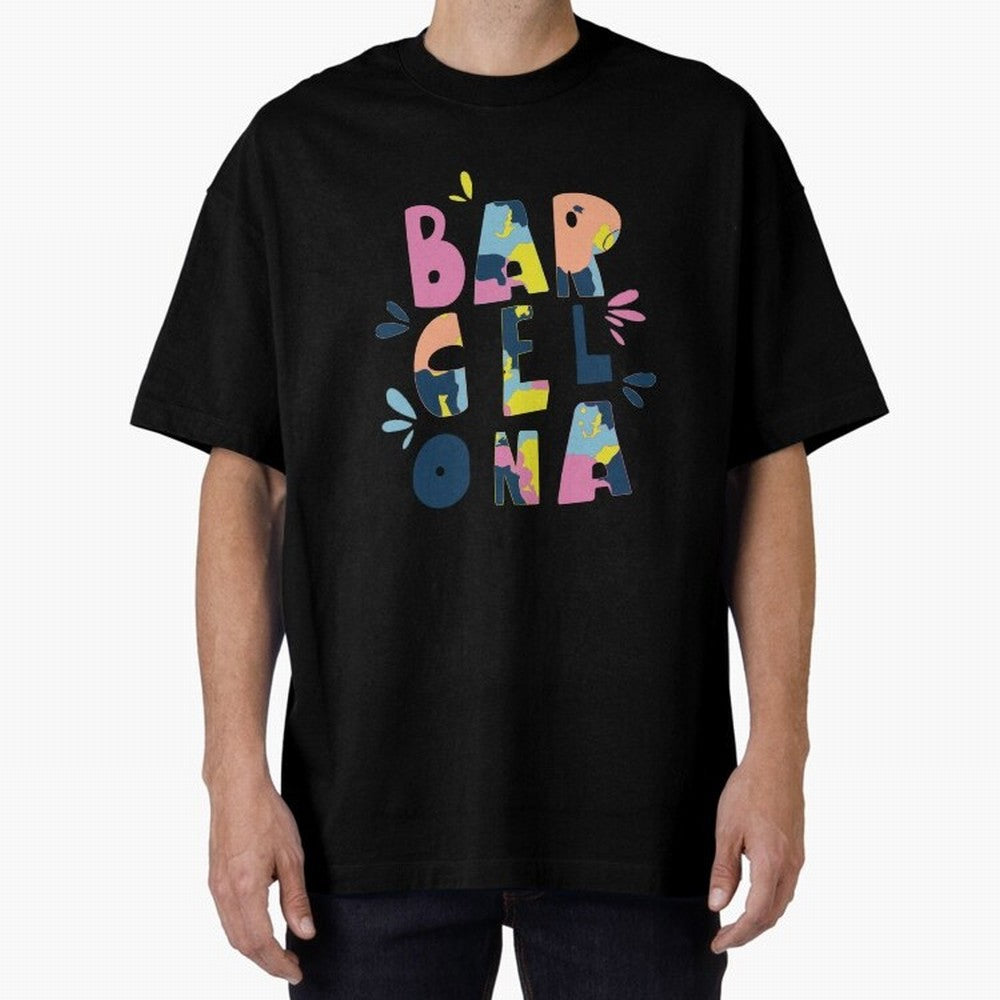 Barcelona Letters Classic T-Shirt Fuel Match Day Hype around FIFA World Cup 2026 USA Canada Mexico, Neymar, Spain and Netherlands, Sports Nostalgia, International Competition, Famous Players and Unforgettable Victories; Created for Match Day