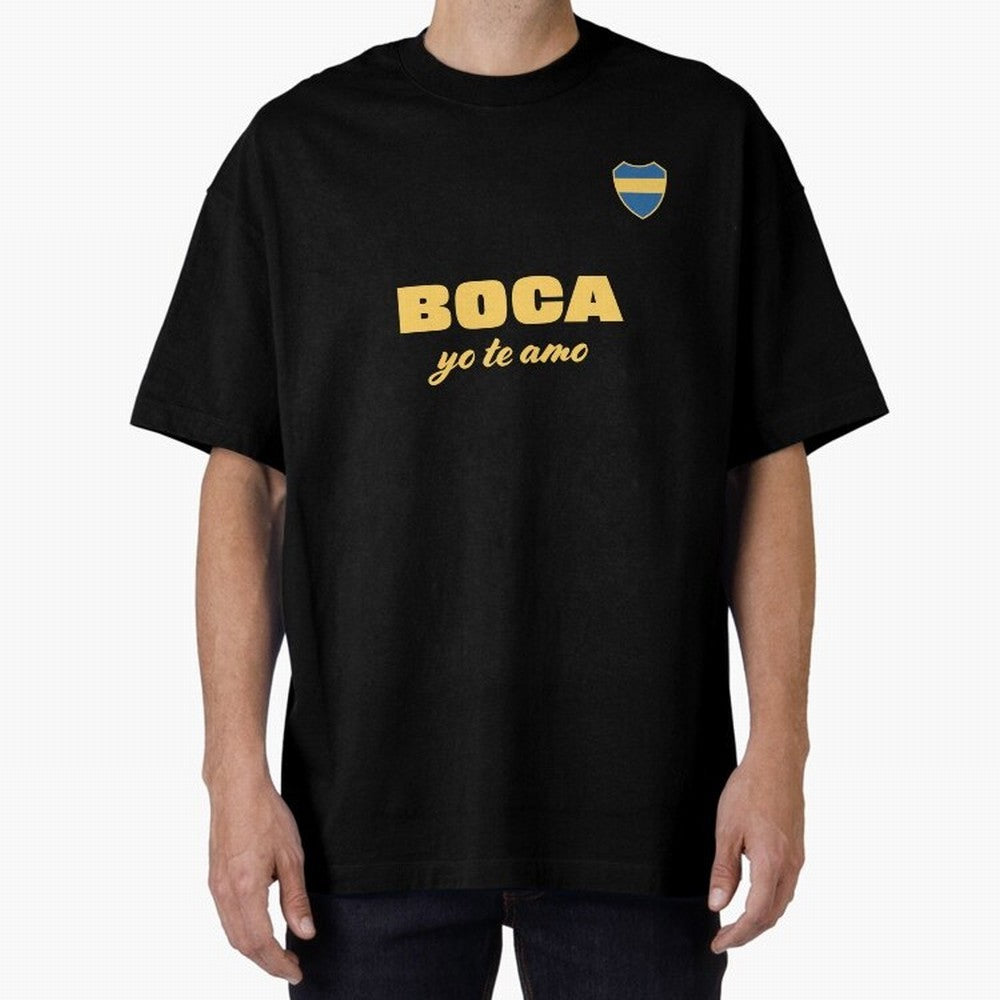 BOCA JUNIORS I LOVE YOU Fitted V-Neck T-Shirt Stand Out with Spirit from the FIFA World Cup 2026 USA Canada Mexico Journey through Mbappe and Neymar Highlights, France Pride, Football Passion, Legendary Performances, Festival Vibes and Supporter