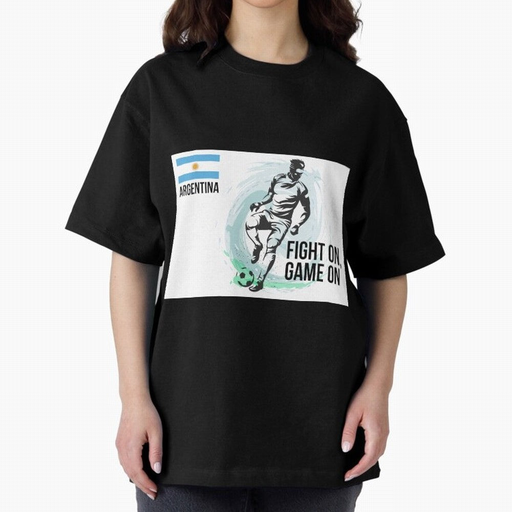 Argentinian Football Player Playing Football - Football Classic T-Shirt Support Iconic Players in FIFA World Cup 2026 USA Canada Mexico Inspired by Cristiano Ronaldo, Spain and Netherlands Energy, Retro Football Energy, Iconic Rivalries, Trophy