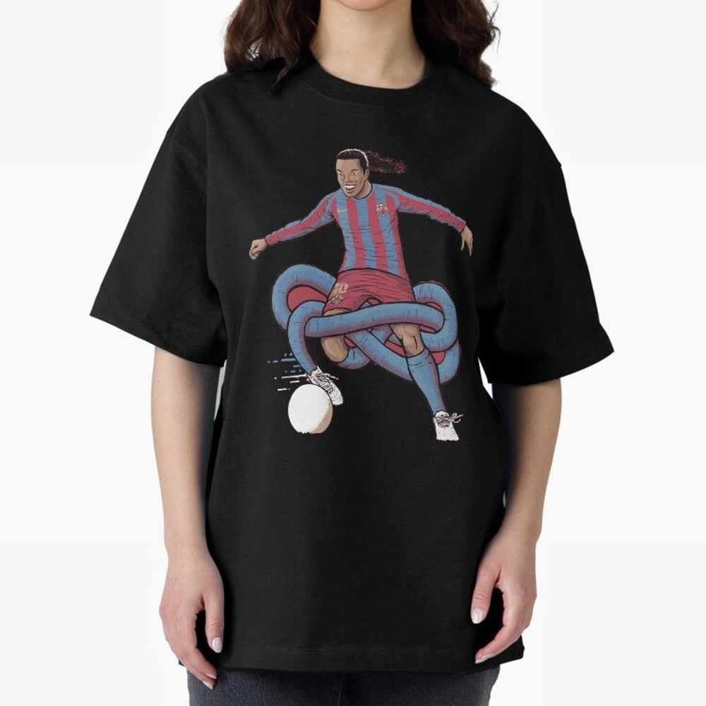 Ronaldinho Oversized T-Shirt Celebrate Global Passion for FIFA World Cup 2026 USA Canada Mexico Filled with Mbappe, Germany Energy, Tournament Hype, Historic Matchups, Family Viewing Parties and Global Sports Pride; Great for Supporters Who Love