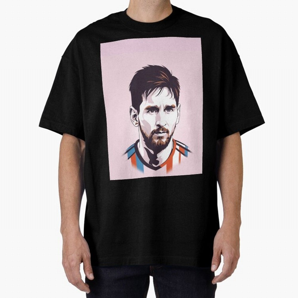 Messi Pop Art Graphic T-Shirt Treasure the FIFA World Cup 2026 Group Stage Journey through Neymar Highlights, Brazil Pride, Sports Nostalgia, International Competition, Famous Players and Unforgettable Victories; Great for Supporters Who Love