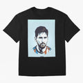 Messi Pop Art Portrait Graphic T-Shirt Represent Fans Who Live for Match Day Hype around FIFA World Cup 2026 USA Canada Mexico, Haaland and Mbappe, Brazil, Portugal and Argentina, Global Supporter Spirit, Legendary Goals, National Colors and