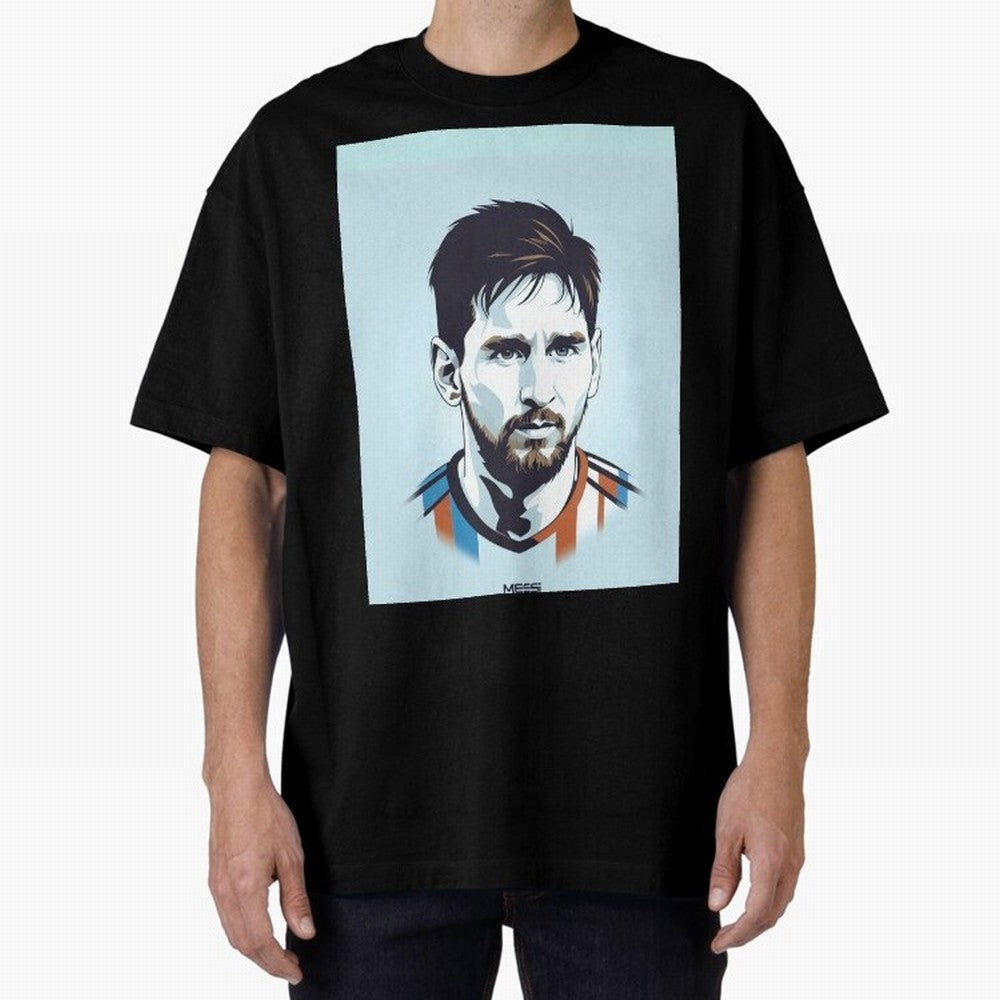 Messi Pop Art Portrait Graphic T-Shirt Represent Fans Who Live for Match Day Hype around FIFA World Cup 2026 USA Canada Mexico, Haaland and Mbappe, Brazil, Portugal and Argentina, Global Supporter Spirit, Legendary Goals, National Colors and