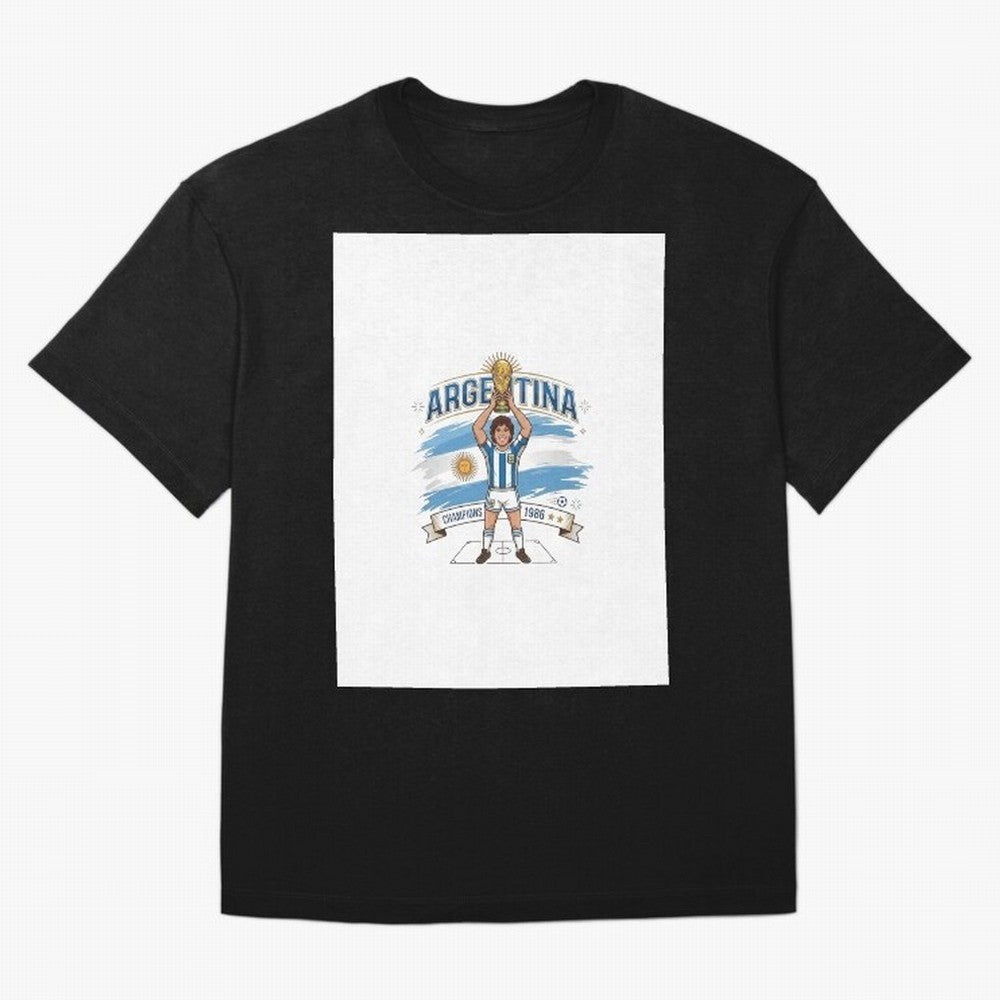 Argentina Retro Champion - Classic 10 Legend Sun of May Graphic T-Shirt Show Fan Pride Across FIFA World Cup 2026 Group Stage Spirit, Driven by Brazil, Messi, Neymar and Mbappe, Tournament Hype, Historic Matchups, Family Viewing Parties and Global