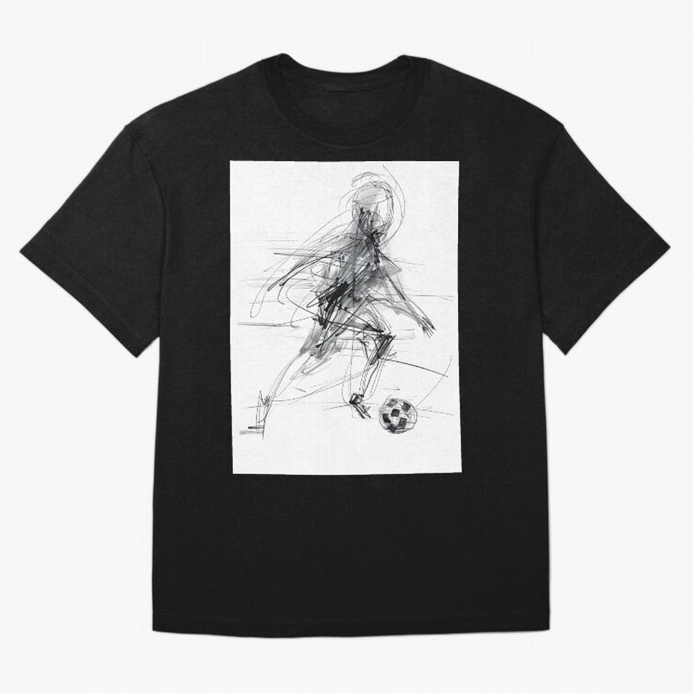 Abstract Soccer Player Sketch ¡ª Minimal Line Art Design Premium T-Shirt Bring Stadium Energy to the FIFA World Cup 2026 Journey through Cristiano Ronaldo, Haaland and CR7 Highlights, Brazil, Portugal and Argentina Pride, Game Day Rituals, Football