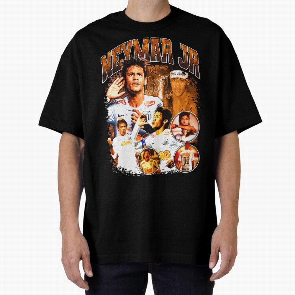Neymar Jr Santos Vintage Retro Design Essential T-Shirt Celebrate Rivalries and Pride in Match Day Hype around FIFA World Cup 2026, Neymar, Haaland and Cristiano Ronaldo, Portugal, Spain and Germany, Vintage Soccer Flavor, Modern Football Stars,