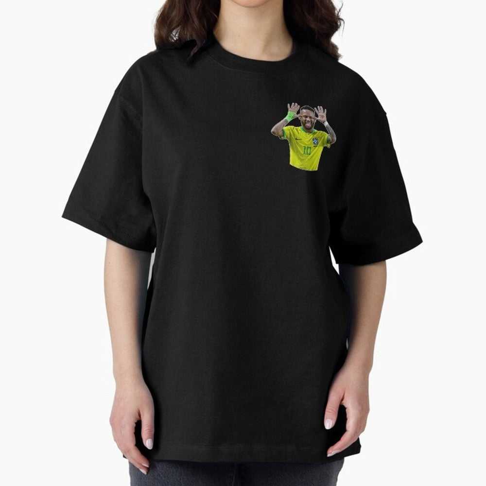 Neymar Oversized T-Shirt Keep the Legacy of FIFA World Cup 2026 Spirit, Celebrating Brazil, Neymar, Stadium Memories, Football Loyalty, International Chants and Championship Tradition; Perfect for Supporters Who Want Bold Football Energy, Global