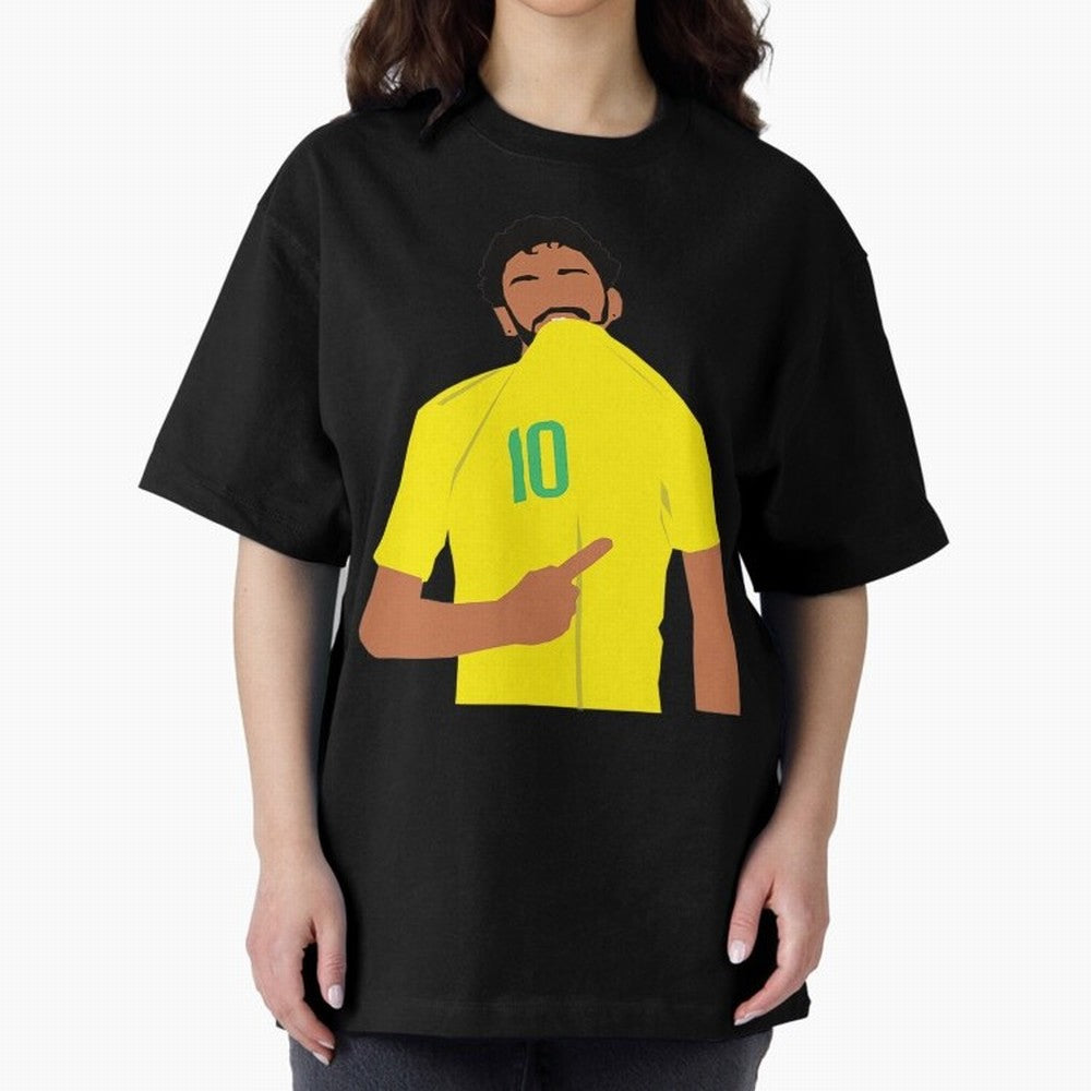 Neymar Jr Oversized T-Shirt Cheer through Every Moment of FIFA World Cup 2026 Group Stage Spirit, Filled with England and Germany, Mbappe, Global Supporter Spirit, Legendary Goals, National Colors and Tournament Celebration; Created for Match Day